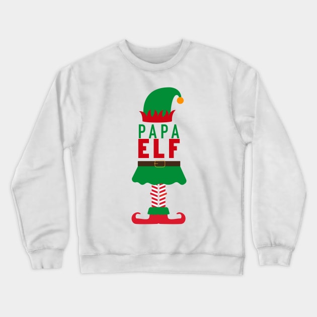 PAPA ELF Funny Christmas T-Shirt | Santa Christmas Shirt Crewneck Sweatshirt by Jkinkwell